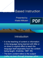 Content Based Instruction