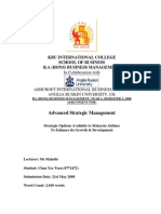 Advanced Strategic Management Yr 3 - Assignment - Strategic Options For Malaysia Airlines To Enhance Its Growth - S