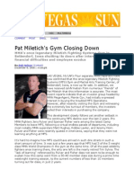 Pat Miletich Gym Closing