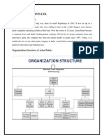 History Asian Paints LTD.: Organization Structure of Asian Paint