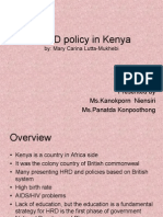 NHRD Policy in Kenya