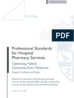 Rps - Professional Standards For Hospital Pharmacy PDF