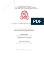 La Práctica Del Contrato de Factoraje en El Salvador PDF