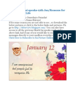 Shri Shirdi Sai Speaks For 11th and 12th Jan