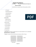 Engineering Physics: Defects in Solids