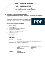 Lingaya's University, Faridabad (U/s 3 of UGC Act, 1956) Guidelines and Format of Project Report