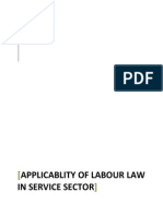 Applicablity of Labour Law in Service Sector