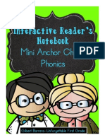 Interactive Mini Anchor Charts Reader's Notebook