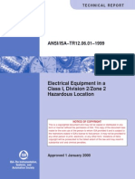 ANSI/ISA-TR12.06.01-1999: Electrical Equipment in A Class I, Division 2/zone 2 Hazardous Location