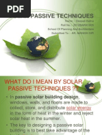 Solar Passive Techniques