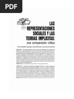 Teorías Implícitas y Representaciones Sociales - Comparación Crítica