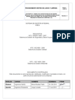 PS-P-01 Procedimiento Retiro de Lodos y Limpieza