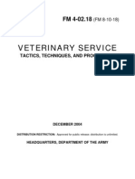 Army - FM4 02X18 - Veterinary Service Tactics, Techniques, and Procedures