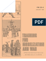 Army - fm25 5 - Training For Mobilization and War