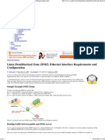 Linux Demilitarized Zone (DMZ) Ethernet Interface Requirements and Configuration