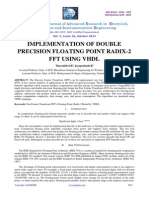 Implementation of Double Precision Floating Point Radix-2 FFT Using VHDL