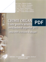 Chimie Organica - Teste Admitere 2011 Bucuresti