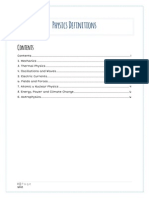 IB Notes: SL Physics Definitions + Astrophysics