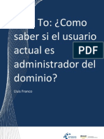 How To - Como Saber Si El Usuario Actual Es Administrador Del Dominio