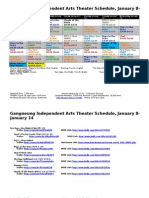 Gangneung Independent Arts Theater Schedule, January 8-January 14