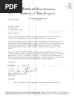 10-01-08 Richard Fine - Supervisor Antonovich, Los Angeles County - Response On Request For Inqiries On Sheriff Lee Baca S