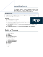 The Sacrament of Eucharist (Religion Course Unit Content)