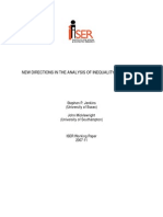 New Directions in The Analysis of Inequality and Poverty