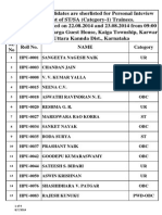 Result For STSA Trainees Kaiga Site