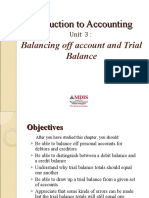 Balancing Off Account and Trial Balance L3