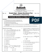 Mathematics Engg Practice Test Paper-1