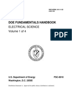 Doe Fundamentals Handbook - Electrical Science - Vol. I