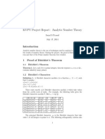 KVPY Report: Analytic Number Theory