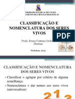 Classificação e Nomenclatura Dos Seres Vivos