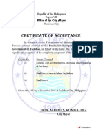 Certificate of Appearance