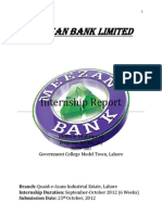 Meezan Bank Internship Report