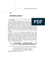 Interpolation: Approximation