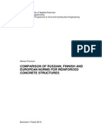 Comparison of Russian, Finnish and European Norms For Reinforced Concrete Structures