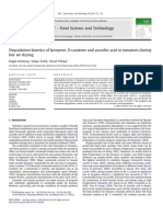 Degradation Kinetics of Lycopene, Β-carotene and Ascorbic Acid in Tomatoes During Hot Air Drying