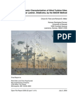 Seismic Characterization of Wind Turbine Sites Near Lawton, Oklahoma, by The MASW Method