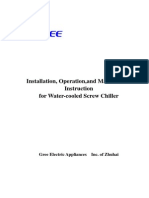 Installation, Operation, and Maintenance Instruction For Water-Cooled Screw Chiller