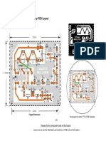 Txtopper QRP Amp PCB Layout: Viewed From Component Side of The Board