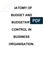 Anatomy of Budget and Budgetary Control