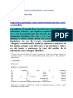 Tolerancia El Desafio de La Convivencia