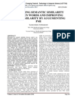 Measuring Semantic Similarity Between Words and Improving Word Similarity by Augumenting PMI