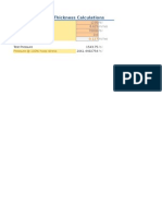 Pipeline Wall Thickness Calculation Sheet