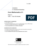 C1 Paper C - Mathematics A Level