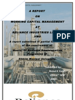 Report On Working Capital Management of Ril by Mehul Patel