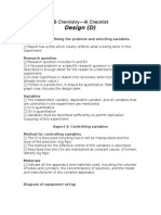 IB Chemistry IA Checklist