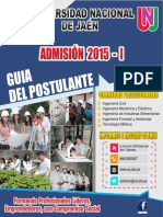 Prospecto Universidad Nacional de Jaen-Admision-2015-i