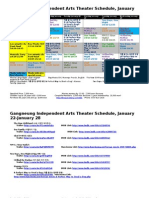 Gangneung Independent Arts Theater Schedule, January 22-January 28